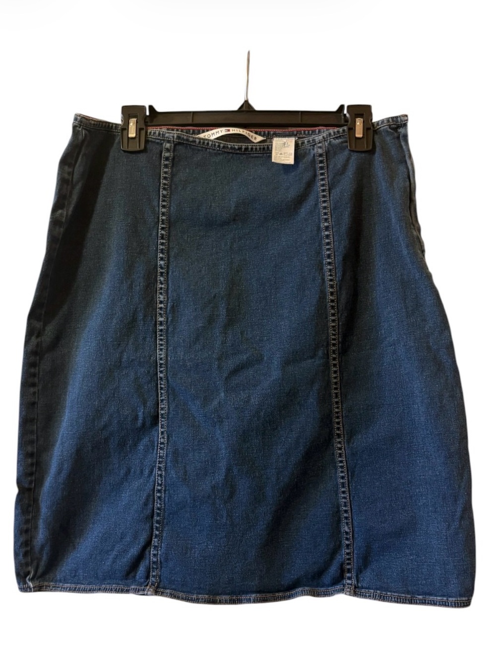 Y2K Tommy Hilfiger Dark Blue Denim Pencil Skirt